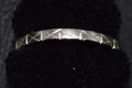 Handmade Sterling Silver Crosshatch Band Ring – Size 7.25