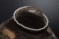 Sterling Silver 4mm Beaded Elastic Bracelet
