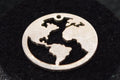Sterling Silver World Map Circle Charm – Permanent Jewelry