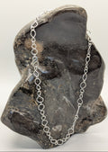 Handmade Sterling Silver Offset Twisted Link Necklace – 18.25"